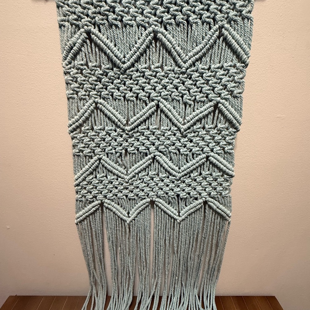 Macramé Wall Hanging in Teal